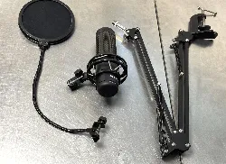 micro hyperx quadcast s - usb c - gris, noir