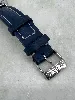 montre breitling callistino b52045 mouvement quartz en acier & or jaune, bracelet en cuir bleu