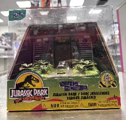 nano jurassic park's entry w/2 vehicles hollywood rides