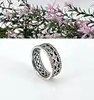 pandora bague argent sertie d'oxydes pavés sur trois rangs argent 925 millième (22 ct) 4,86g