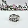 pandora bague argent sertie d'oxydes pavés sur trois rangs argent 925 millième (22 ct) 4,86g
