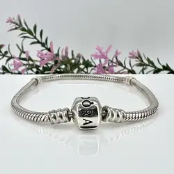pandora bracelet maille serpent fermoir barillet l19cm argent 925 millième (22 ct) 14,79g