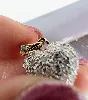 pendentif coeur en 2 ors avec une pavage de petits diamants or 750 millième (18 ct) 2,12g