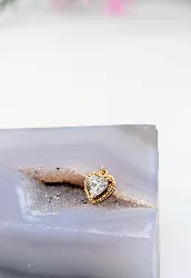 pendentif coeur serti d'un oxyde or 375 millième (9 ct) 1,15g