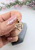 pendentif coeur serti d'un oxyde or 750 millième (18 ct) 0,53g