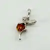 pendentif en argent fée boule ambre argent 925 millième (22 ct) 1,42g