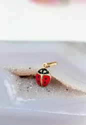 pendentif or coccinelle émaillée or 750 millième (18 ct) 0,47g