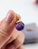 pendentif or orné d'une boule d'améthyste or 750 millième (18 ct) 1,95g