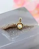 pendentif rond centré d'une perle de culture blanche or 750 millième (18 ct) 0,3g