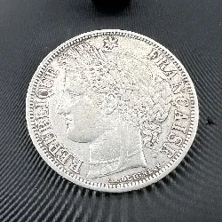 pièce 5 francs republique française 1870 argent 900 millième 25g
