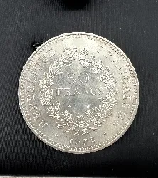 pièce 50 francs hercule 1975 argent 900 millième 29,87g