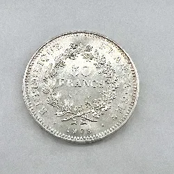 pièce 50 francs hercule 1978 argent 900 millième 29,83g