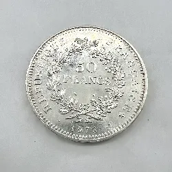 pièce 50 francs hercule 1978 argent 900 millième 29,88g