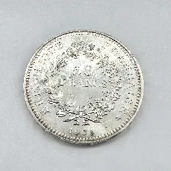 pièce 50 francs hercule 1978 argent 900 millième 29,97g