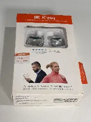 pkparis k'asq, ecouteurs zéro fil, blanc