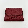 portefeuille lancel mini ninon en cuir rouge bordeaux