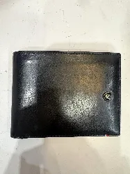 portefeuille st dupont noir en cuir d line