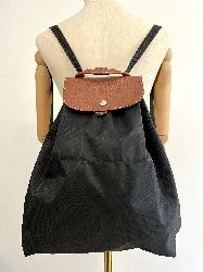 sac à dos longchamp le pliage en toile noire