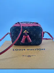 sac à main louis vuitton saintonge en toile monogram et cuir rouge avec bandoulière