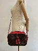 sac à main louis vuitton saintonge en toile monogram et cuir rouge avec bandoulière