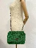 sac à main vimoda cuir imitation serpent vert avec bandoulière chaîne