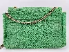 sac à main vimoda cuir imitation serpent vert avec bandoulière chaîne