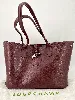 sac cabas longchamp roseau en cuir bordeaux