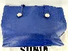 sac cabas sonia rykiel en cuir bleu électrique