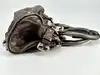 sac chloé paddington en cuir couleur métallisé bronze avec détails argentés