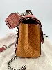 sac lancel ninon petit modèle en cuir orange, rose et jaune avec bandoulière