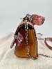 sac lancel ninon petit modèle en cuir orange, rose et jaune avec bandoulière