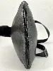 sac longchamp hobo en cuir noir et détails argentés