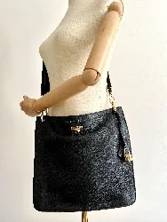 sac mac douglas kentucky romy en cuir noir taille s à deux bandoulières