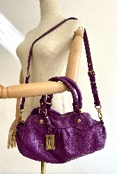 sac marc by marc jacobs en cuir violet à bandoulière classic q baby grovee