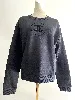sweat chanel logo cc en molleton de coton noir