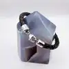 thomas sabo bracelet en cuir tressé marron argent 925 millième (22 ct) 7,35g