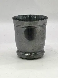 timbale en metal argente