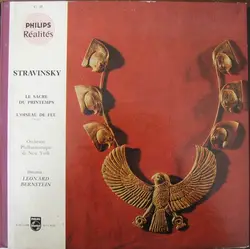vinyle stravinsky - orchestre philharmonique de new york , direction : leonard bernstein - oiseau de feu . sacre du printemps (195