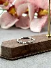 110517 bague alliance américaine ornée d'oxydes argent 925 millième (22 ct) 1,2g