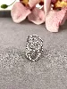 11307 bague camélia pavée d'oxydes argent 925 millième (22 ct) 4,4g