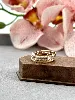 11466 bague triples anneaux pavées d'oxydes en 3 tons argenté, doré, rosé argent 925 millième (22 ct) 4,9g