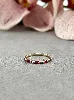 34248 bague anneau orné doxydes roses et blancs