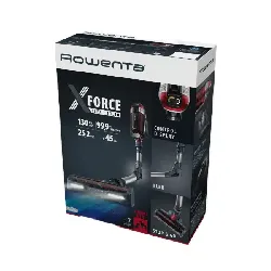 aspirateur balai rowenta x-force flex 11.60 rh9877wo 2-en-1 rouge/gris