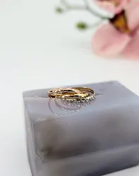 bague 3 anneaux entrelacés en 3 or or 750 millième (18 ct) 4,94g