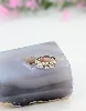 bague bombée en or blanc avec une pavage de petits diamants or 750 millième (18 ct) 2,77g