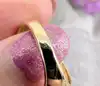 bague bombée large en 2 ors avec une pavage de petits diamants or 750 millième (18 ct) 5,98g