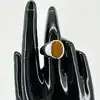 bague chevalière en argent et oeil de tigre t62 argent 925 millième (22 ct) 6,25