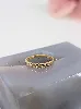 bague demie alliance en or sertie de 7 oxydes or 750 millième (18 ct) 1,70g
