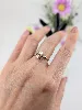 bague en 2 ors motif spiral sertie de petits diamants or 375 millième (9 ct) 1,36g