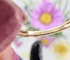 bague en 2 ors motif spiral sertie de petits diamants or 375 millième (9 ct) 1,36g